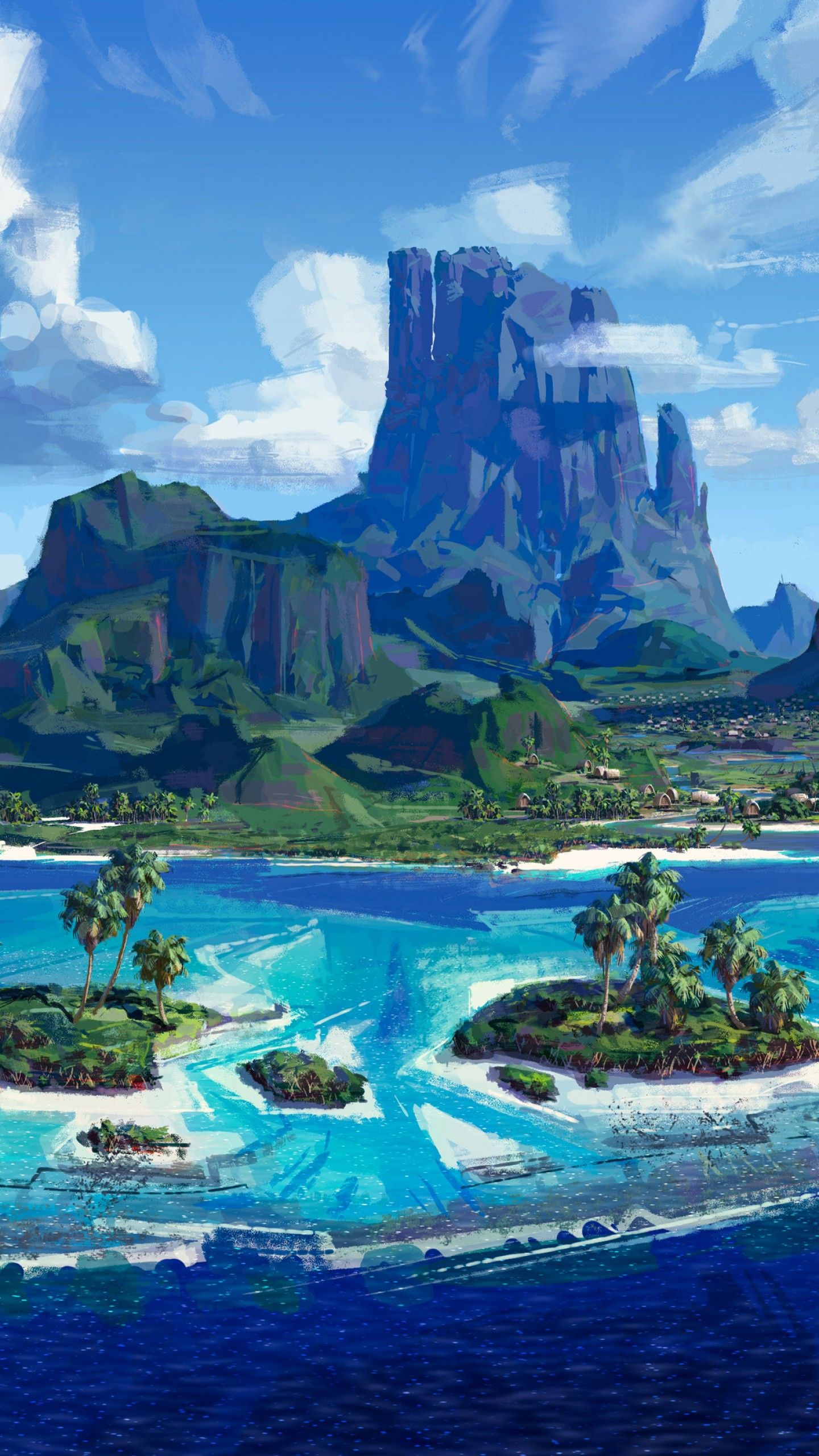 Wallpaper Moana, island, best animation movies of Movies