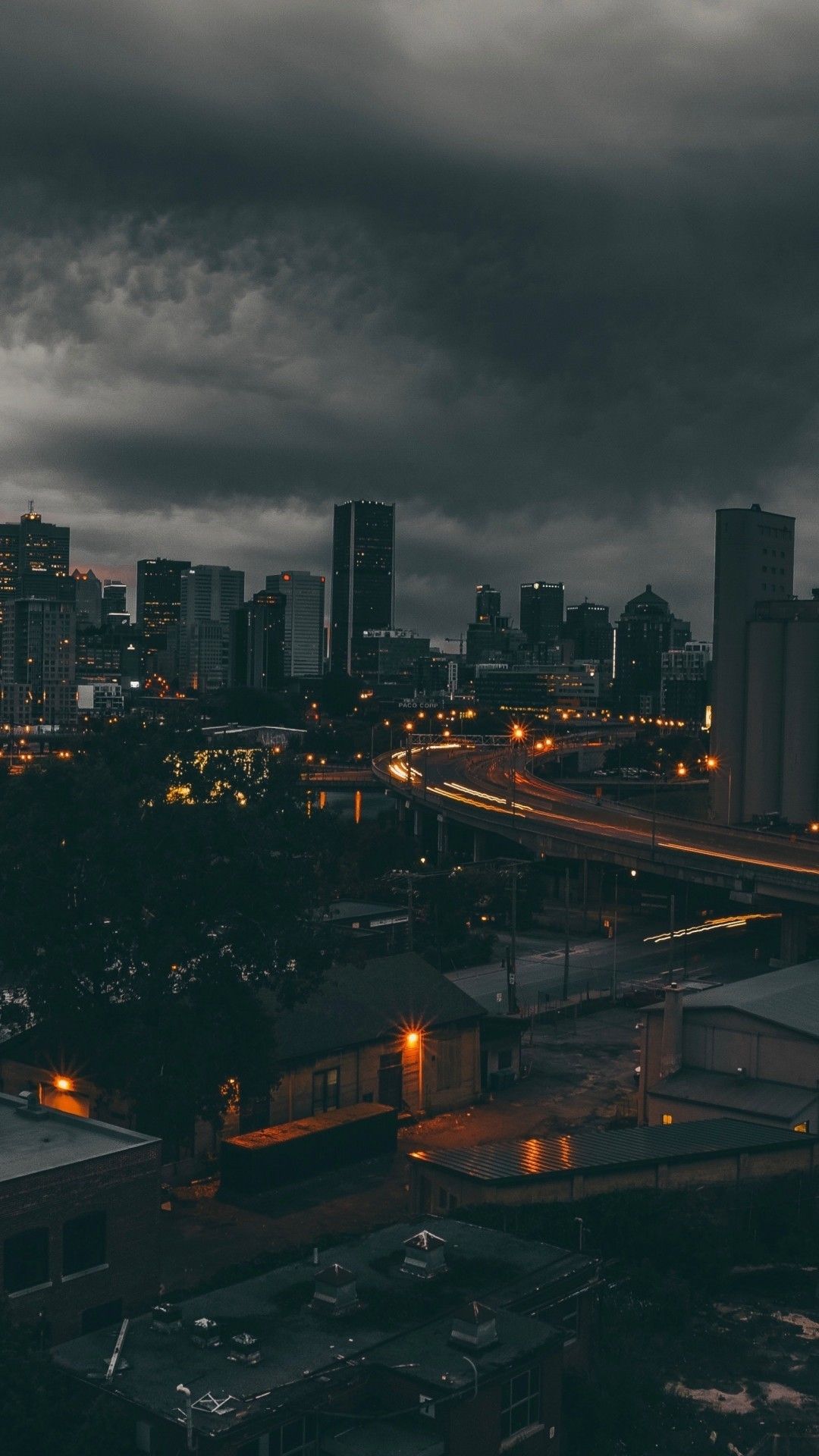 Download 1080x1920 Canada, Montreal, Dark Clouds, Cityscape