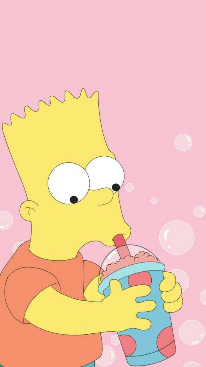 Pink Aesthetic Bart Simpson Wallpapers - Wallpaper Cave