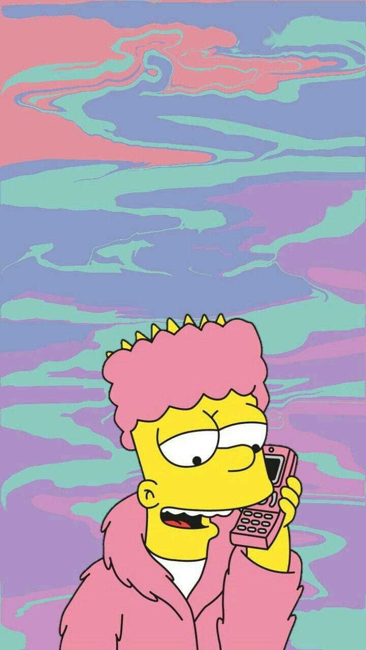 Pink Aesthetic Bart Simpson Wallpapers - Wallpaper Cave