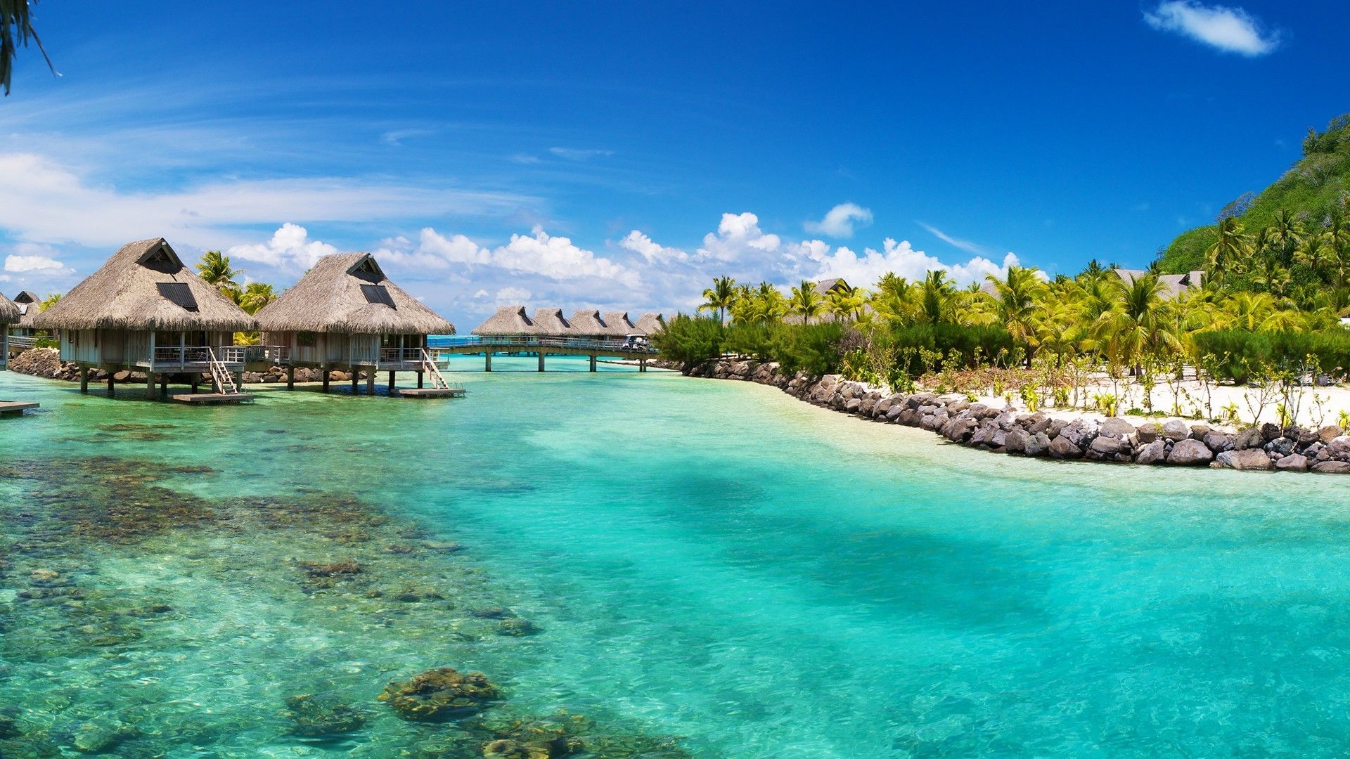 Bora Bora, Nature, Landscape, Sea Wallpaper HD / Desktop