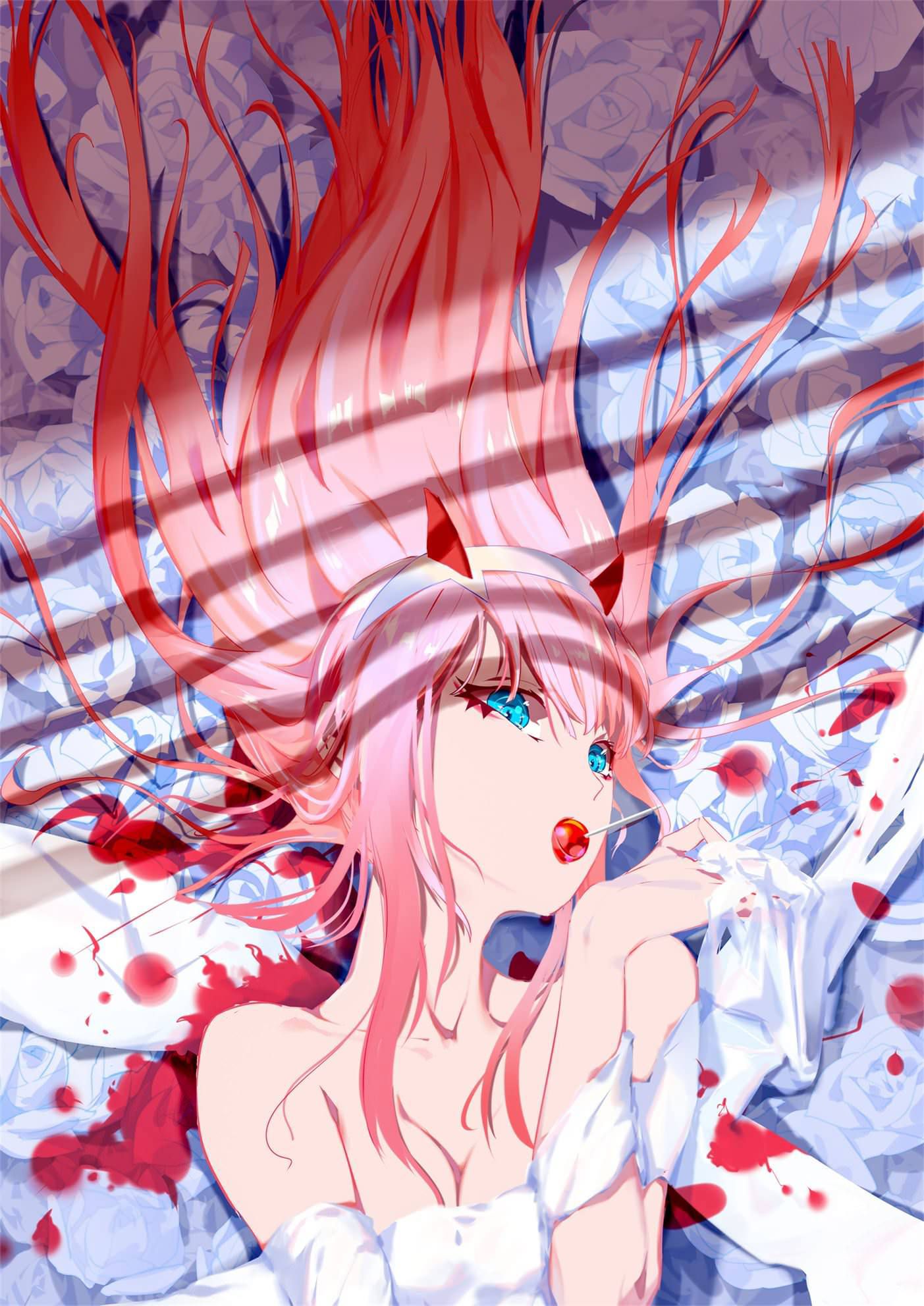 Zero Two (Darling In The FranXX) Phone Wallpapers