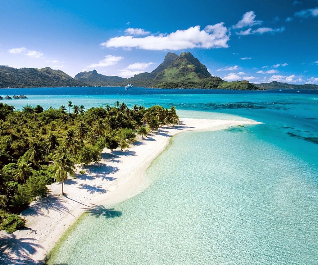 Matira Beach Bora Bora Tahiti #Wallpaper