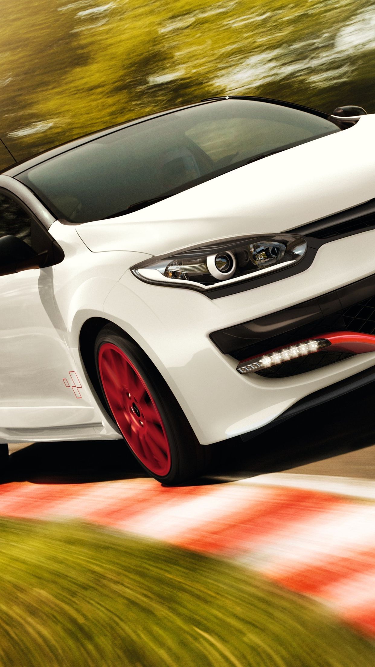 Car Renault Megane Circuit Wallpaper for iPhone X, 8, 7, 6