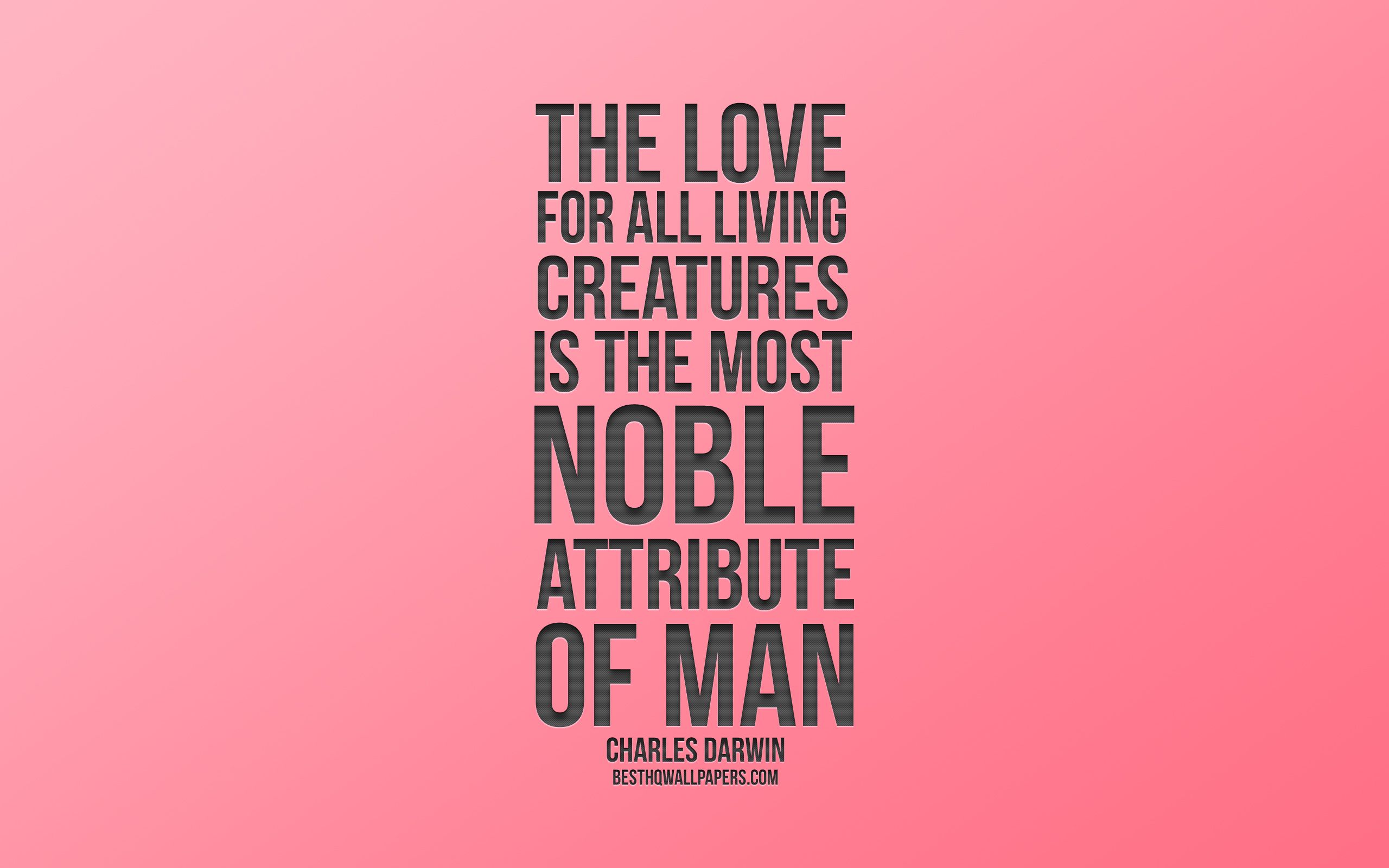 Download wallpaper The love for all living creatures is the most