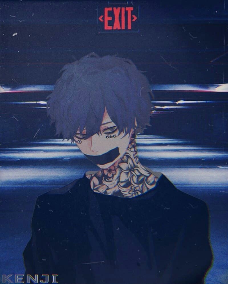 Sad aesthetic anime boy pfp