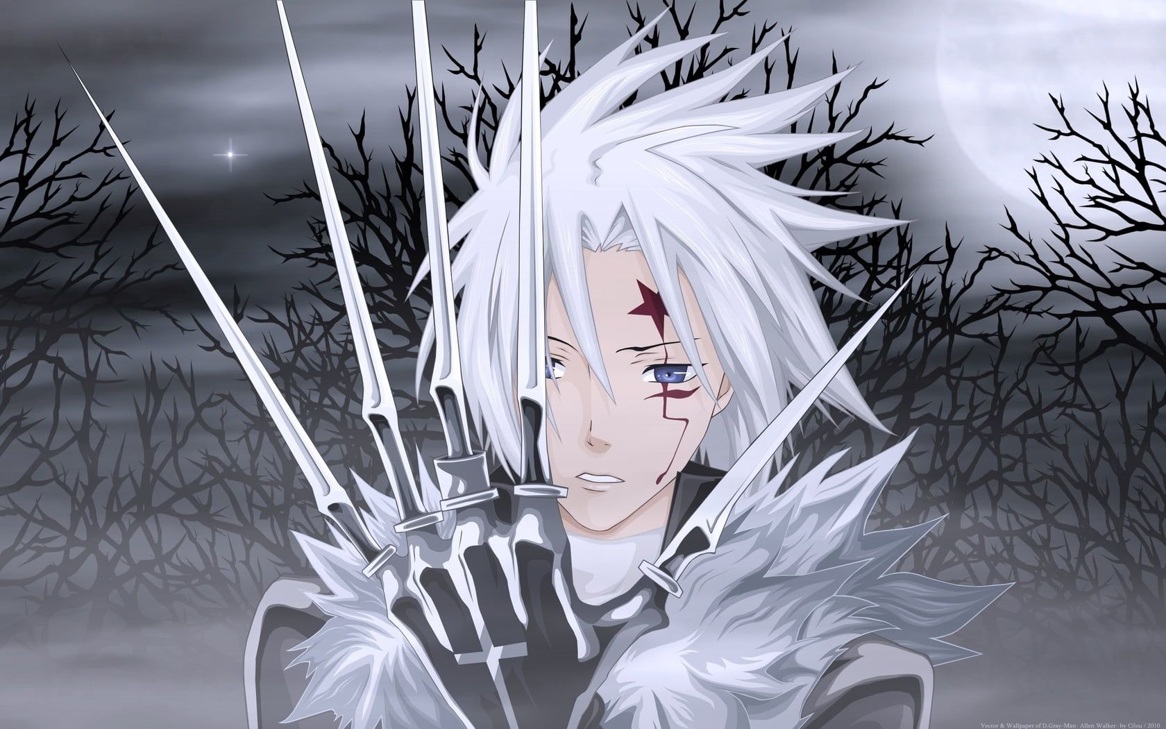 White haired male character digital wallpaper HD wallpaper