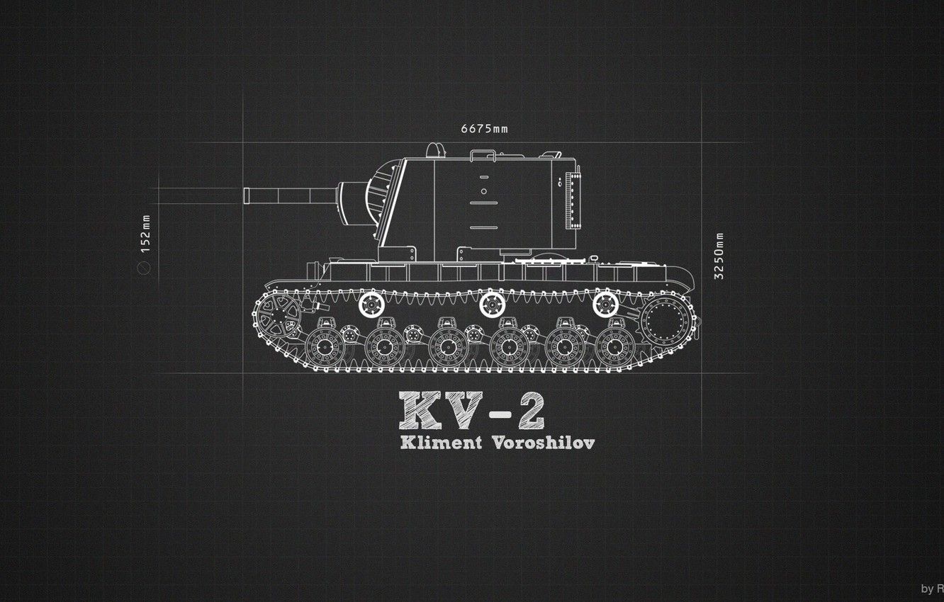 Wallpaper Information, Minimalism, Tank, Heavy, Soviet, KV 2