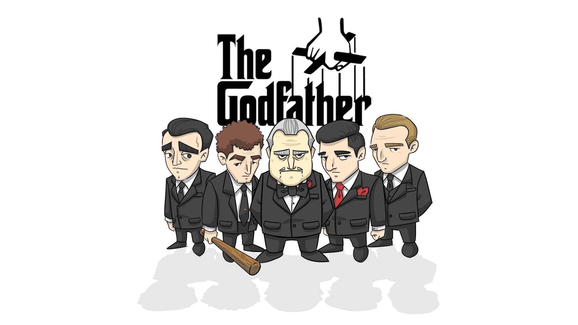 The Godfather, Vito Corleone, Cartoon Wallpaper HD / Desktop