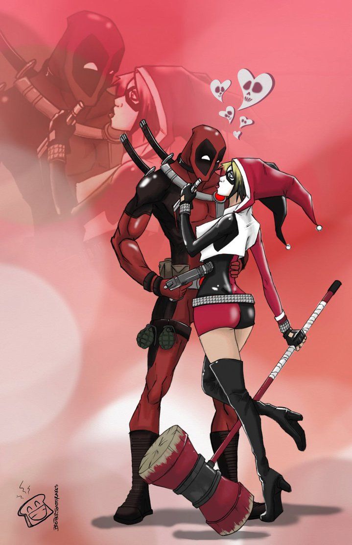 Free download Deadpool and Harley Quinn [719x1112]