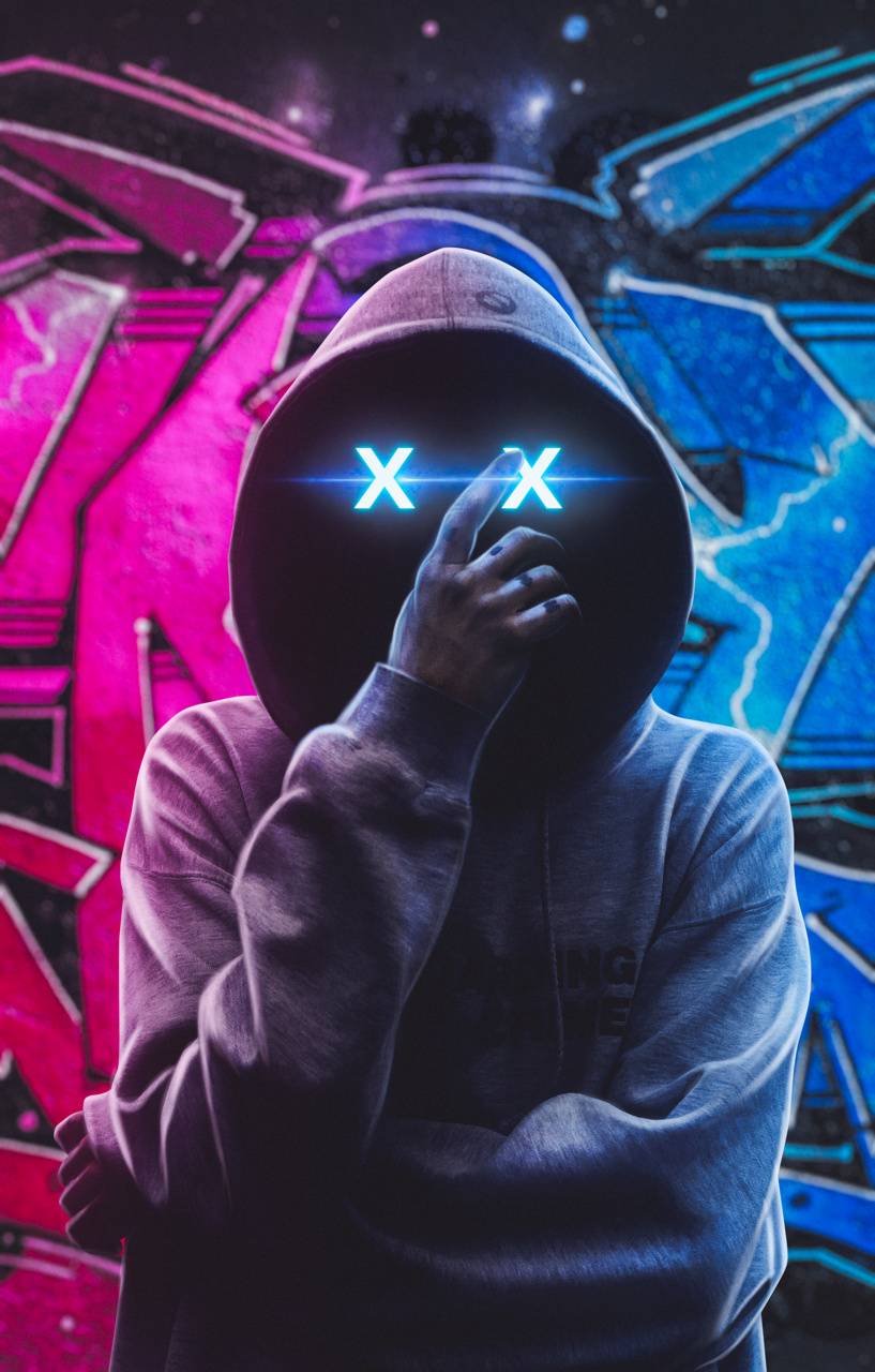Neon man wallpaper