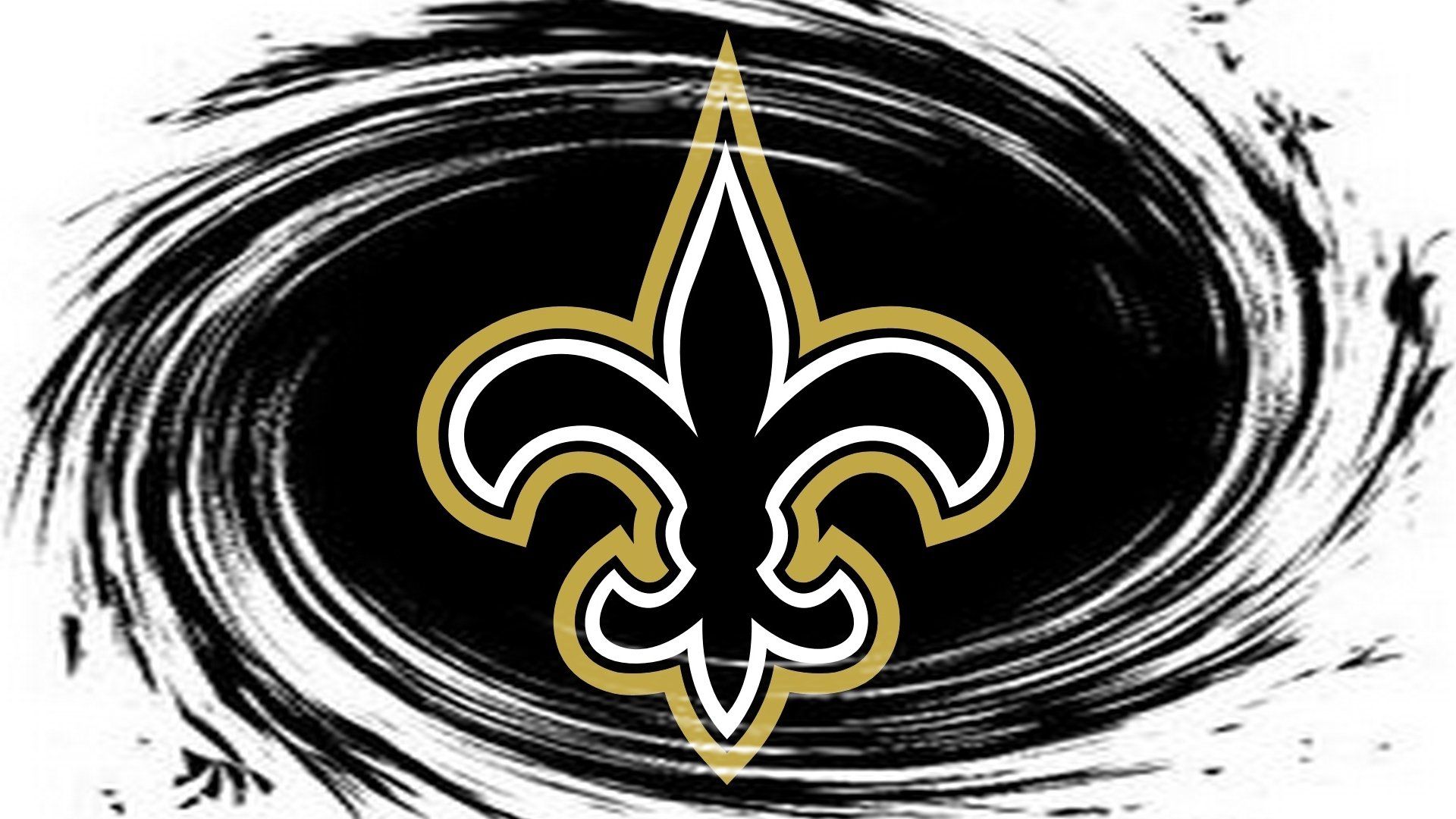 New Orleans Saints Black Logo, Download Wallpaper