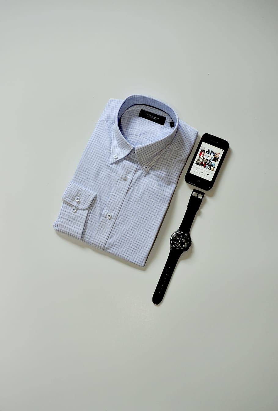 HD Wallpaper: White Button Down Shirt, Gentleman, Watch, Style