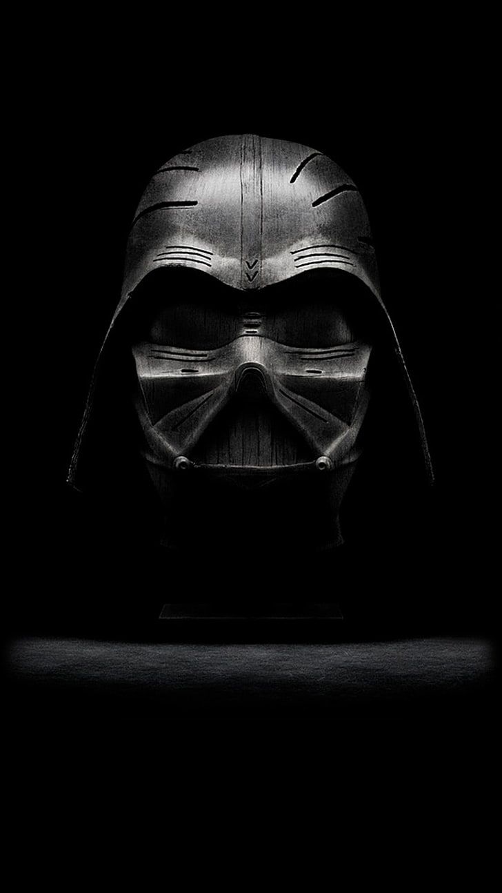 HD wallpaper: Star Wars Darth Vader bust, portrait display, black