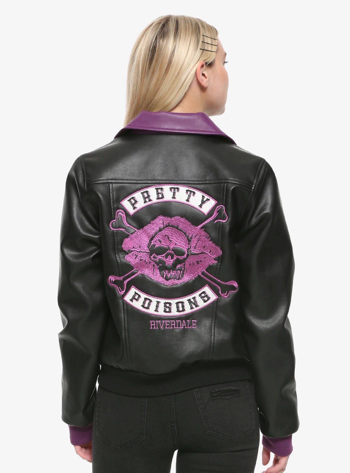 Pretty Poisons Leather Jacket Riverdale. Purple leather jacket