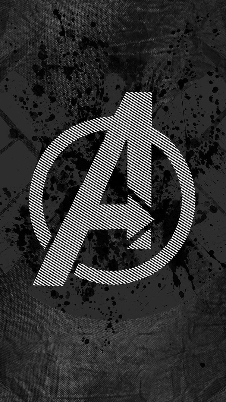 Avengers Logo Art Hero Dark. Seni. Marvel, Wallpaper Ponsel