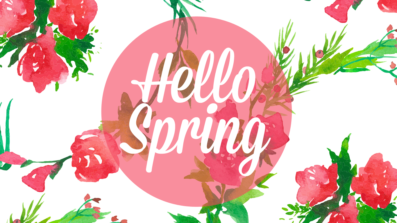 Freebie: HELLO SPRING Desktop & iPhone Wallpaper. Spring desktop