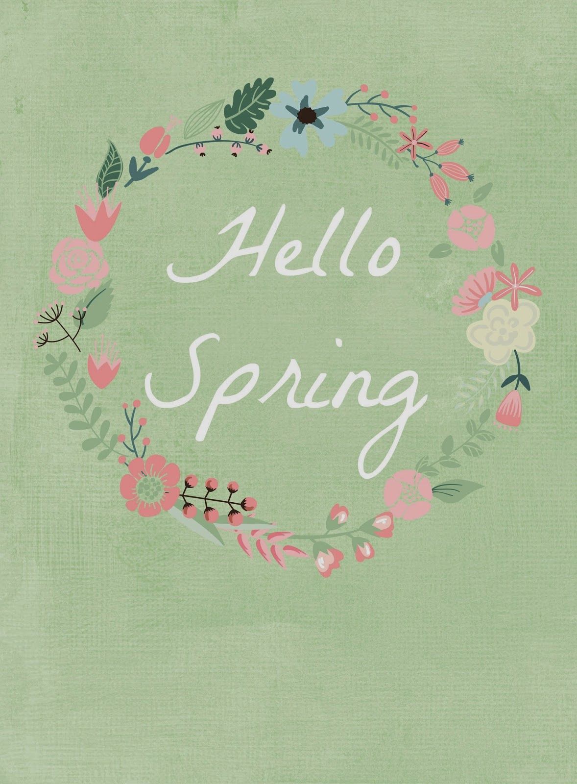 Welcome Spring W Four Free Printables. Wallpaper. Spring