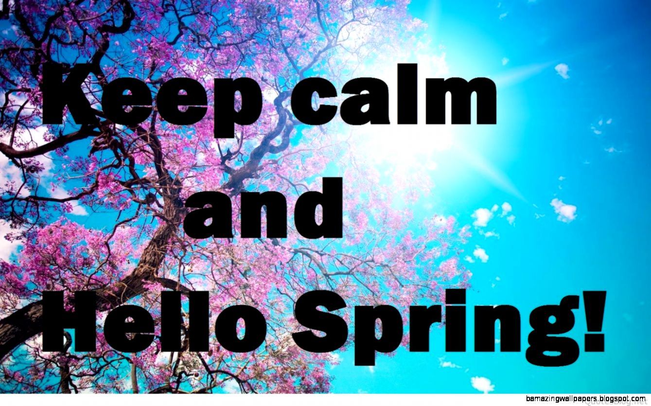 Keep Calm And Think Spring