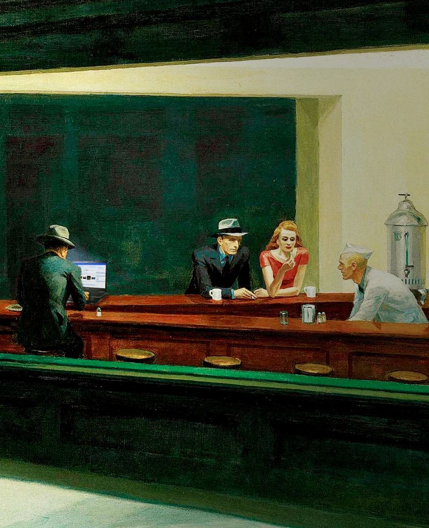 Social Nighthawks. IPhone Art, Edward Hopper Paintings, Art Wallpaper