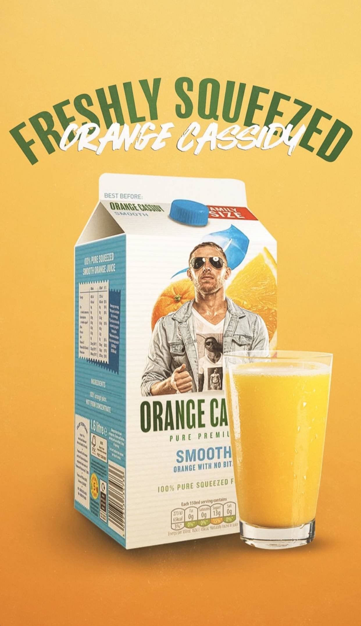 Here's a nice Orange Cassidy mobile wallpaper I found on Instagram