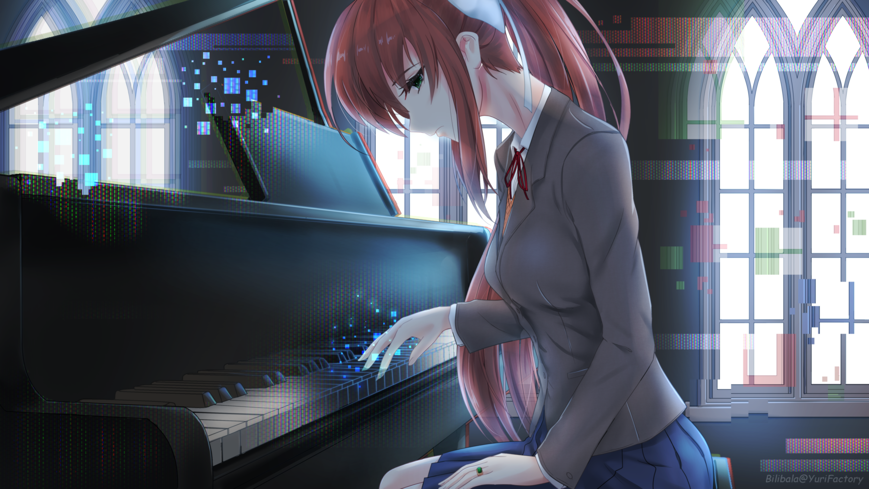 Monika (Doki Doki Literature Club!) Wallpaper