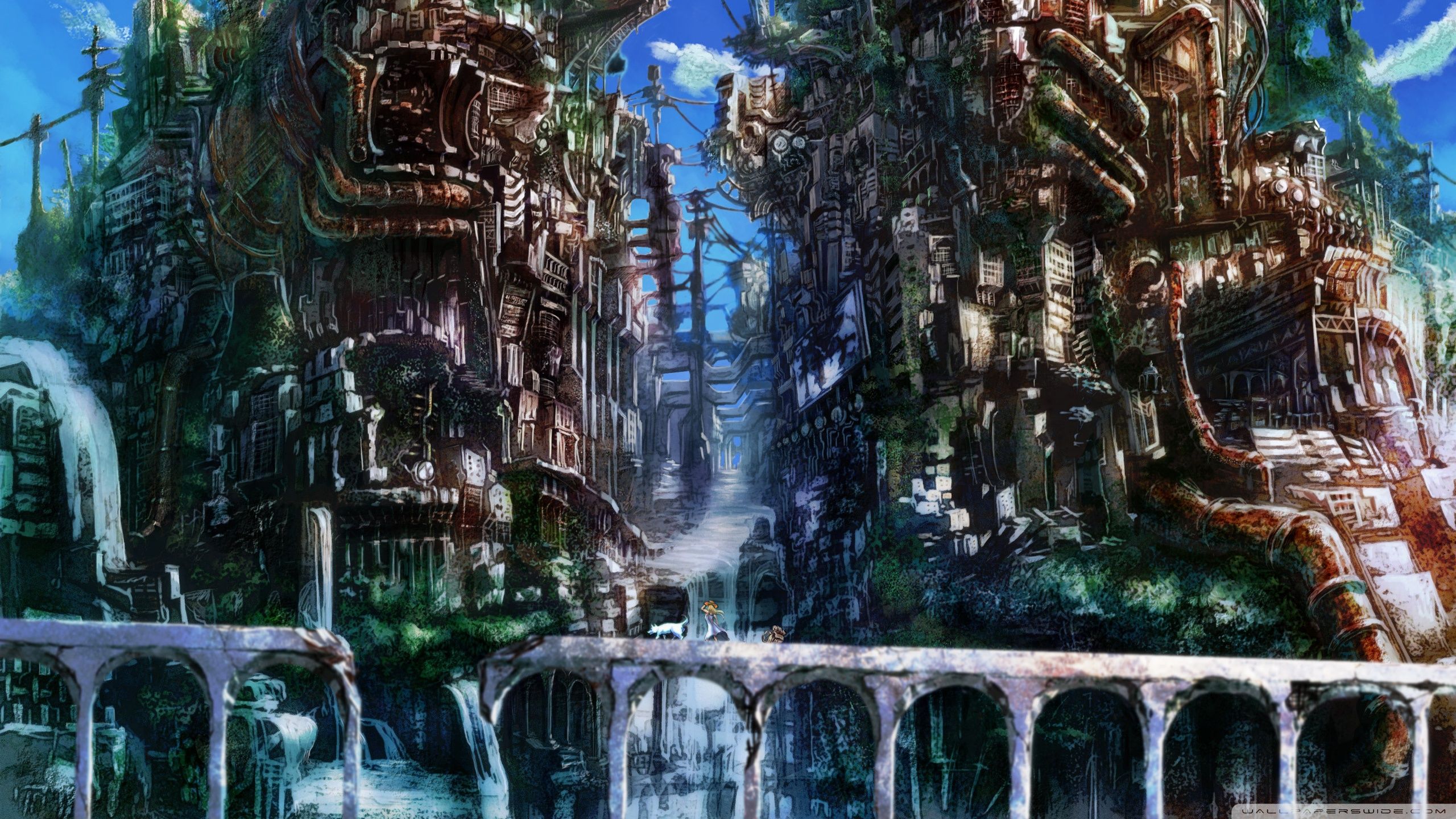 Anime City Ultra HD Desktop Background Wallpaper for 4K UHD TV
