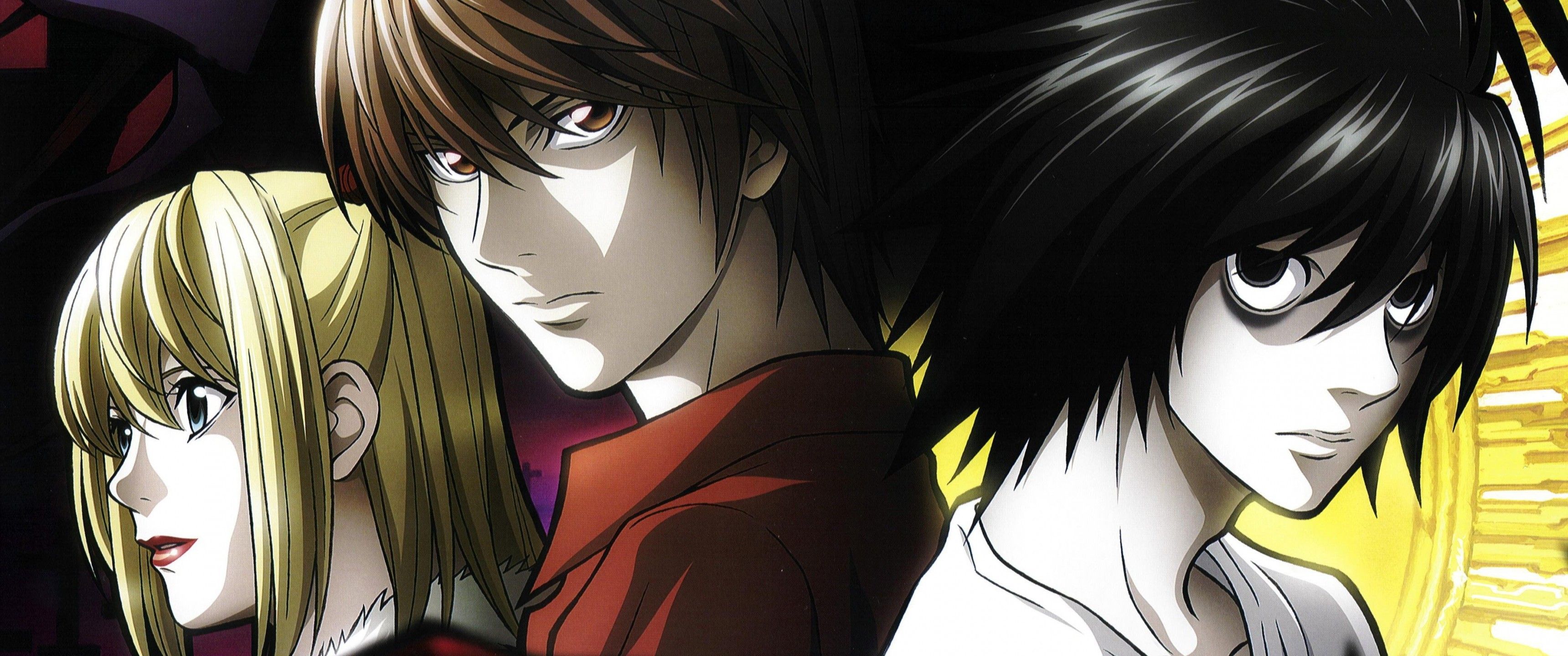 Download 3440x1440 Death Note, Lawliet L, Yagami Light, Amane Misa