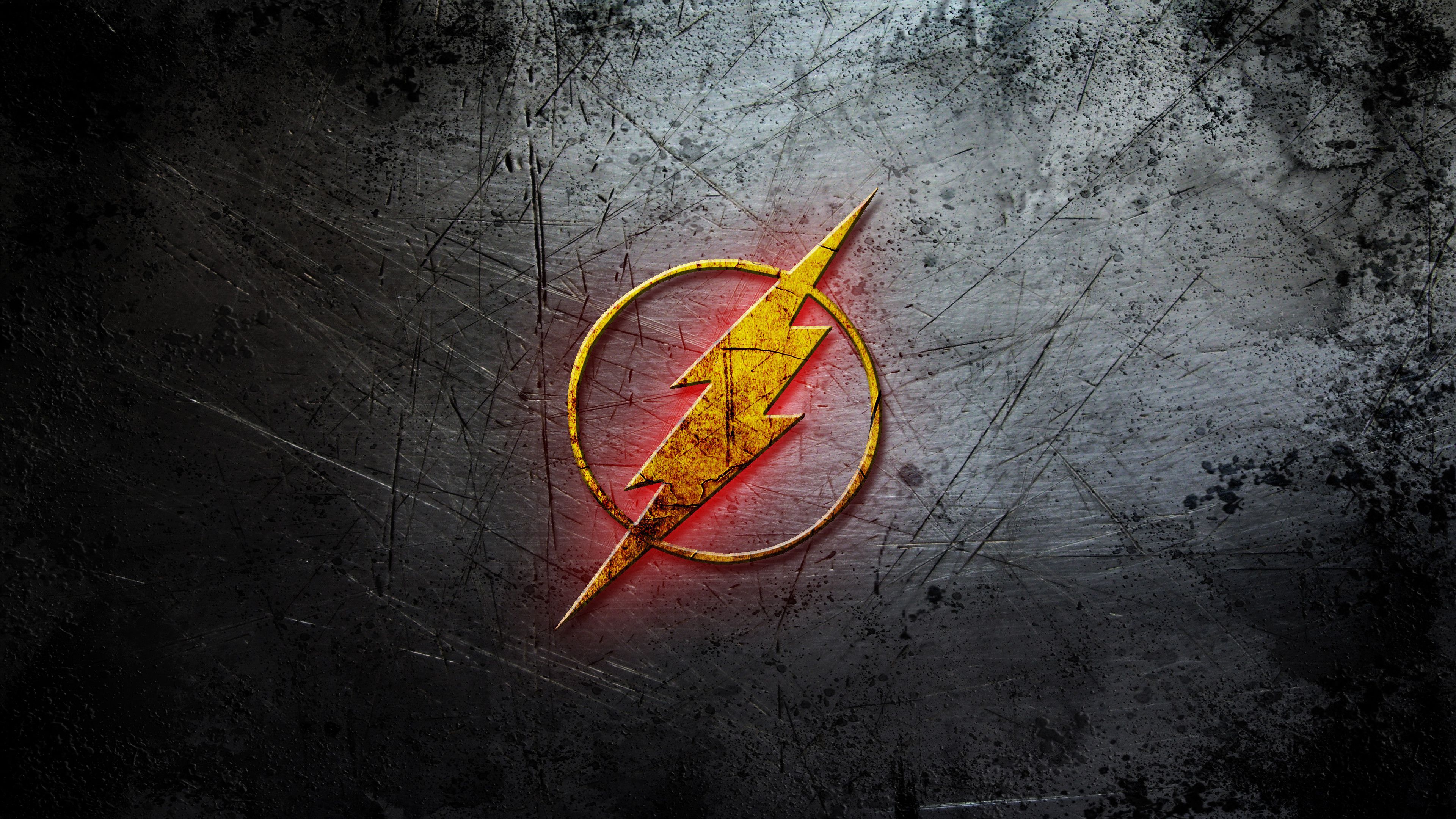 The Flash Logo 4K Wallpaper Free The Flash Logo 4K Background