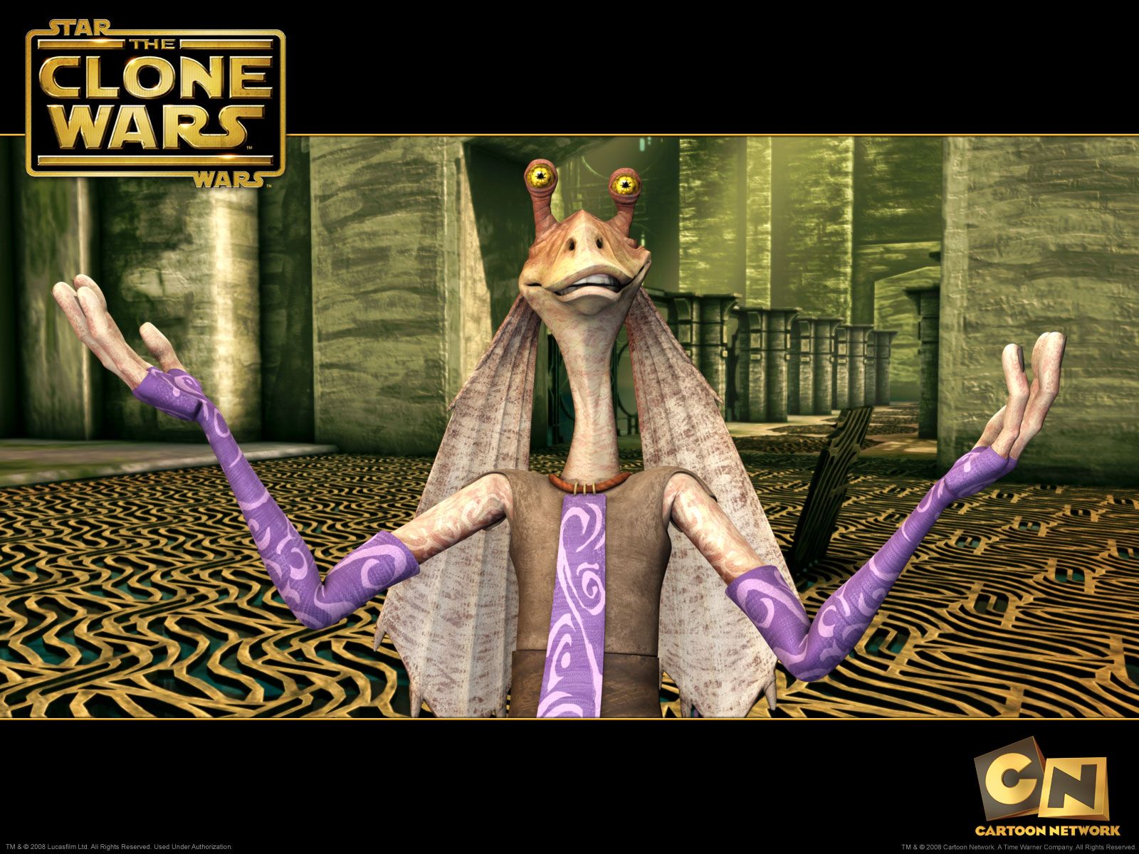 Cartoon Network Star Wars Clone Wars Jar Jar Binks wallpaper