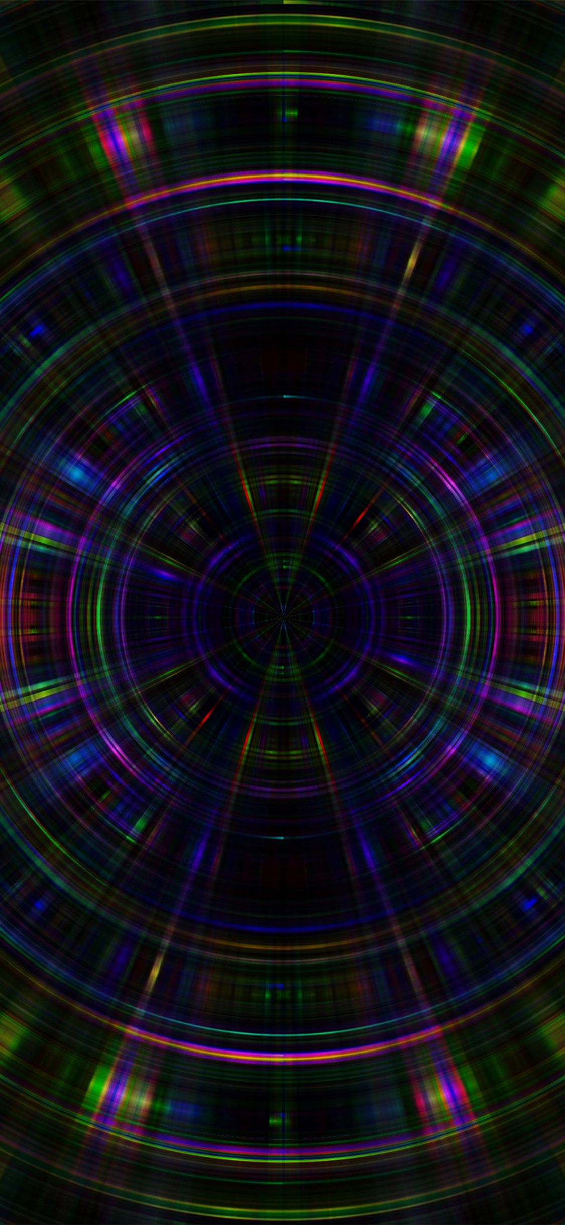 Psychic color circle abstract iPhone X Wallpaper Free Download