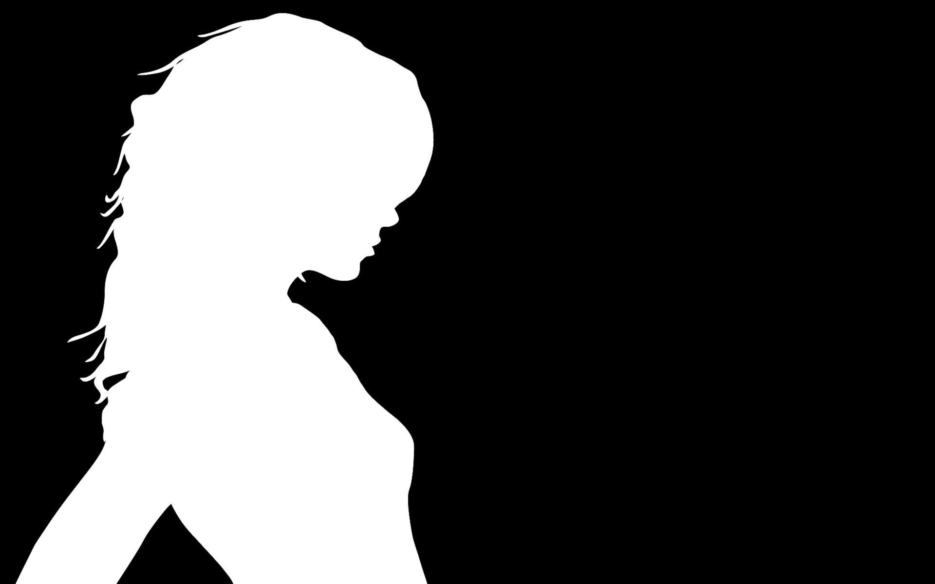 Woman Silhouette. ., background, beautiful, black, fantasy