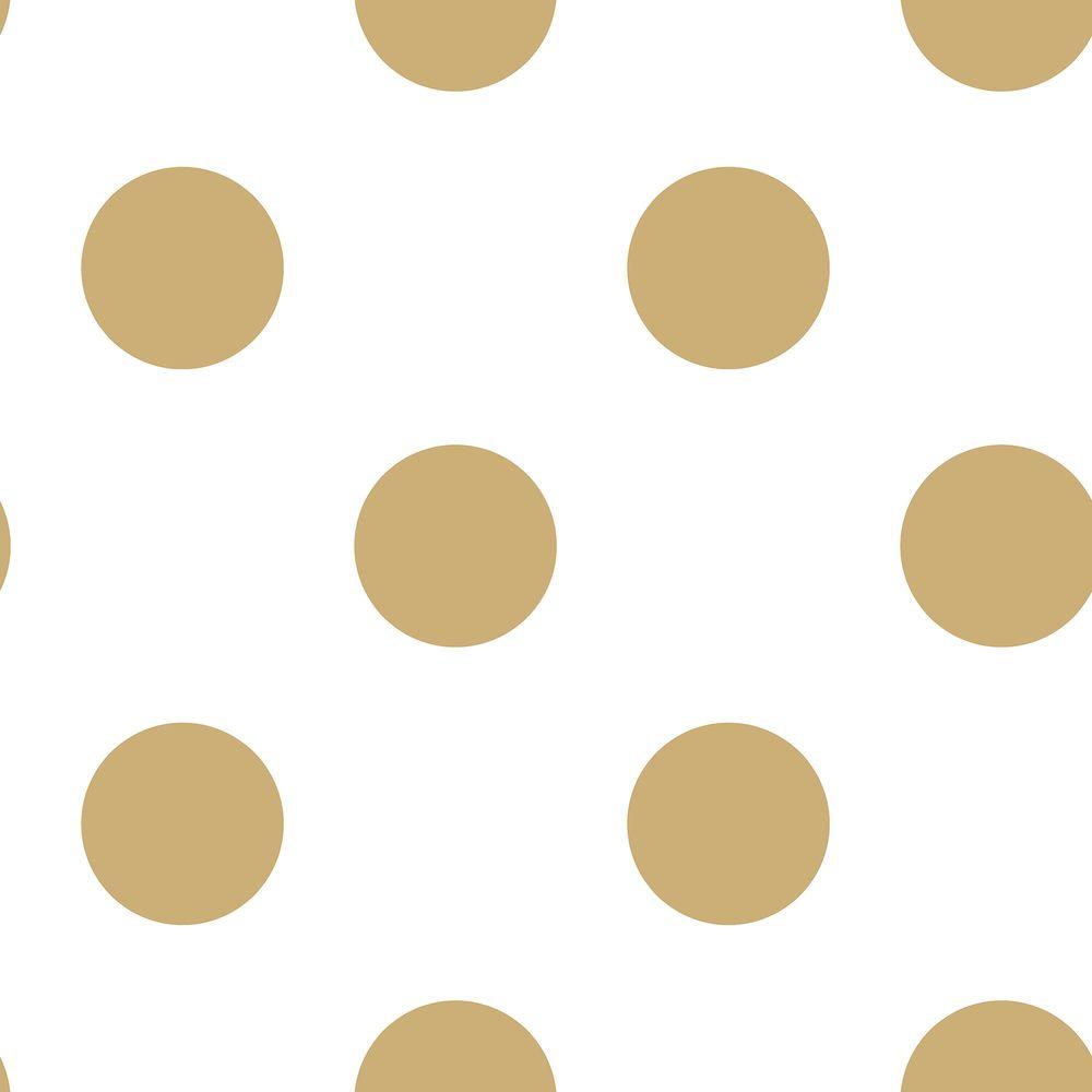 Graham & Brown Dotty White And Gold Removable Wallpaper W