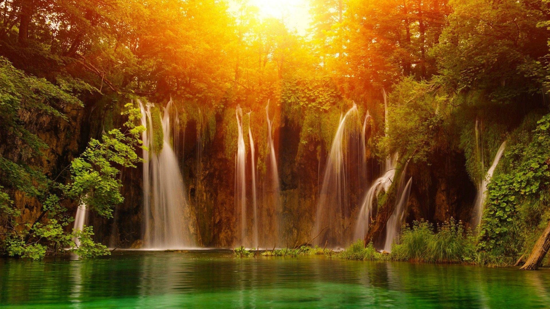 Natural Waterfall Wallpaper 1080p Lakes National Park