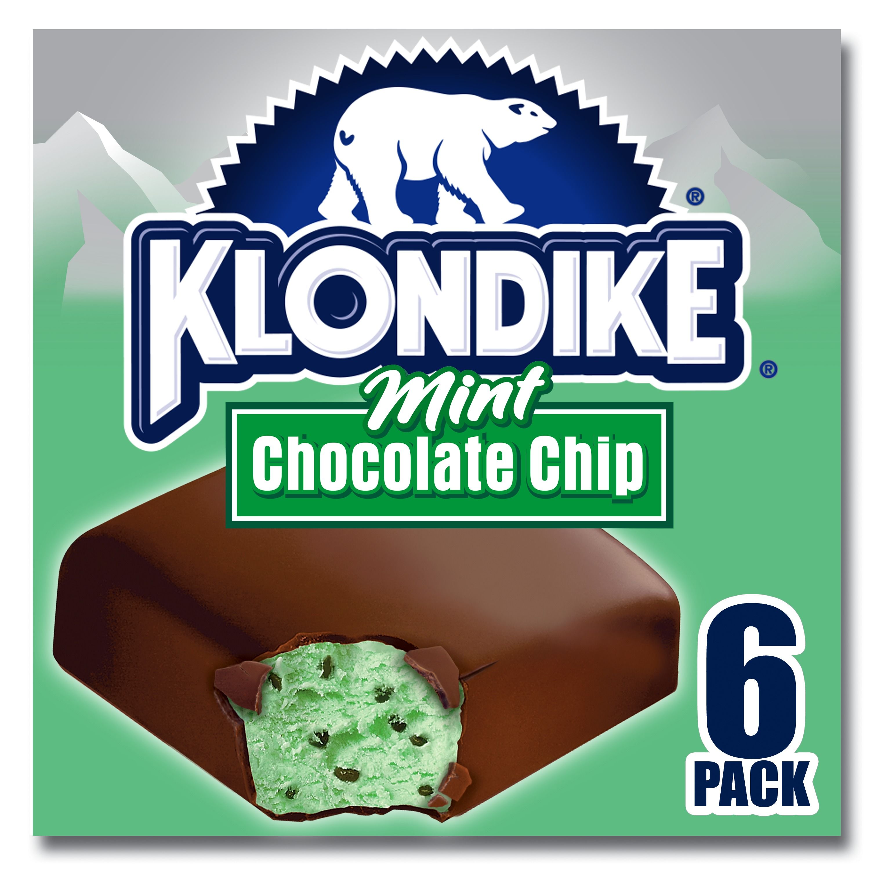 Klondike Ice Cream Bars Mint Chocolate Chip 6 ct