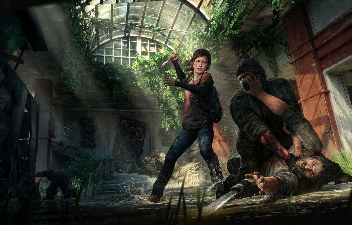 Desktop Wallpapers The Last of Us Ellie, Joel Two Creeks 1366x768