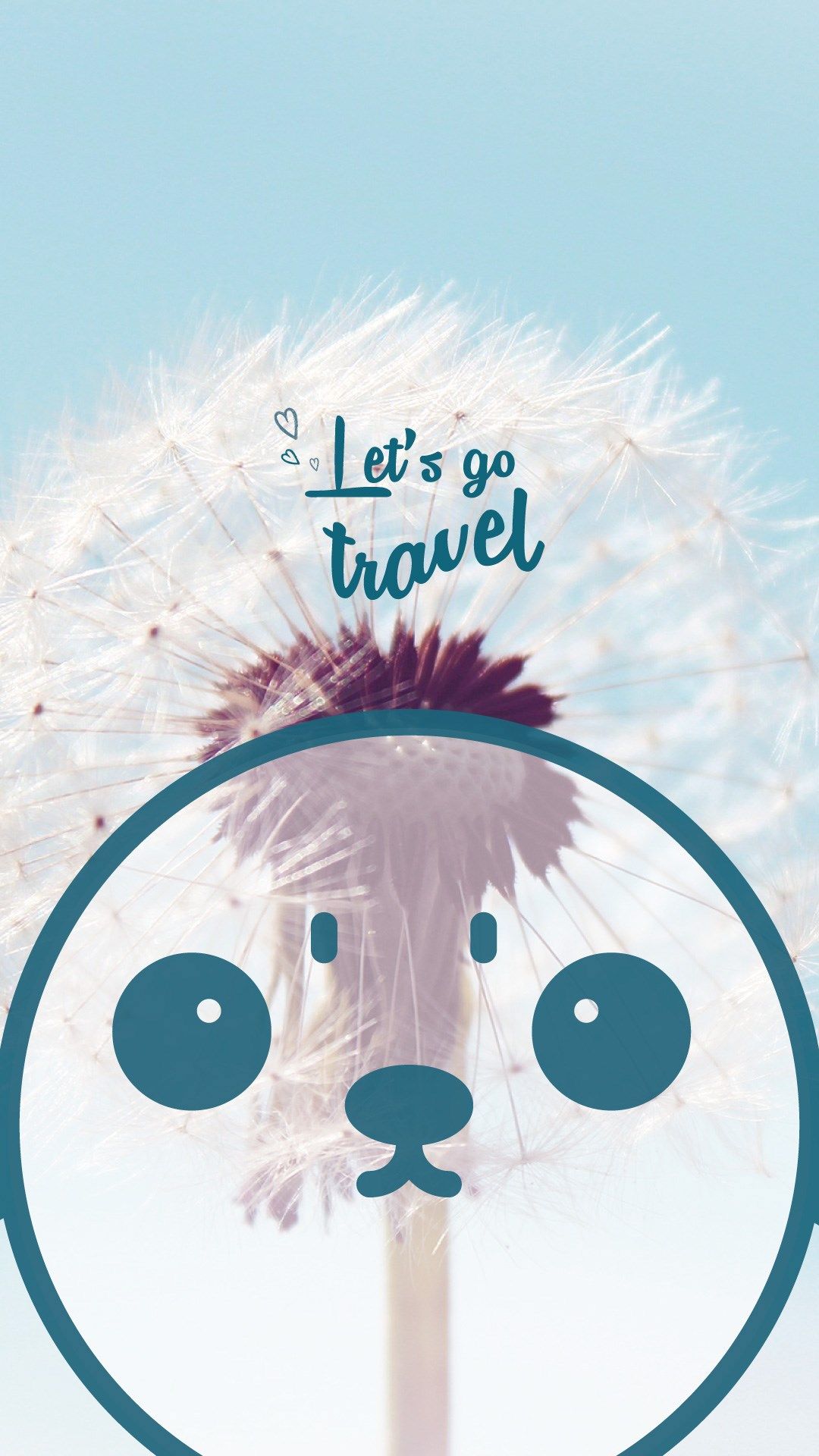 Lierature Travel Art Cute Lovely Cartoon Face Dandelion iPhone 8