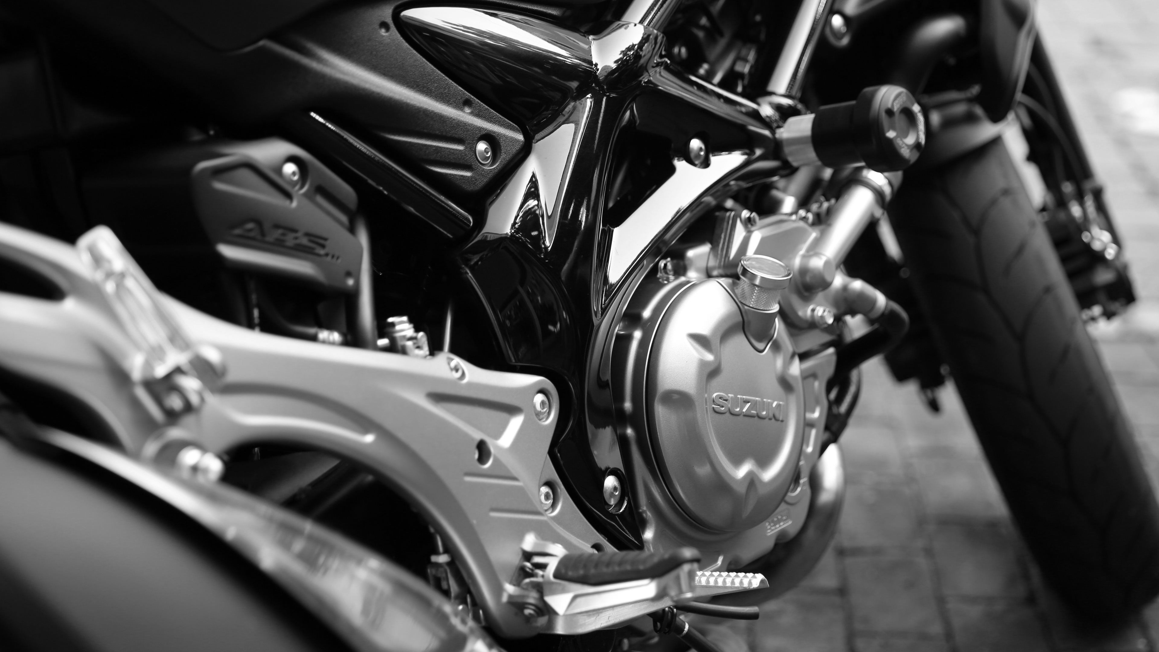 Close Up Of A Suzuki Motorbike 4k Ultra HD Wallpaper. Background