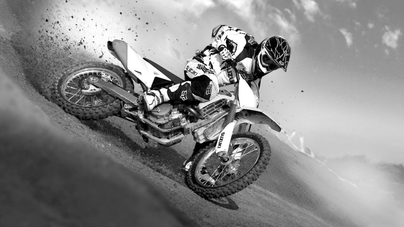 Dirt Bike Black And White Wallpaper 600×900 Pixels
