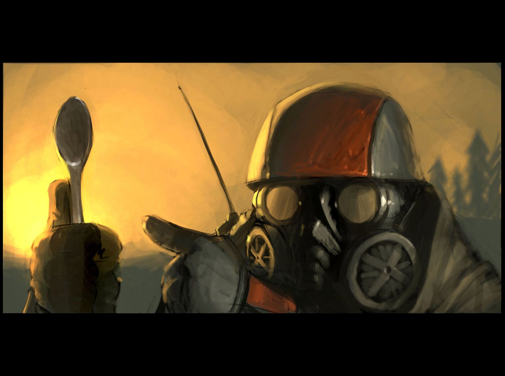 Gas Mask Military Wallpaper