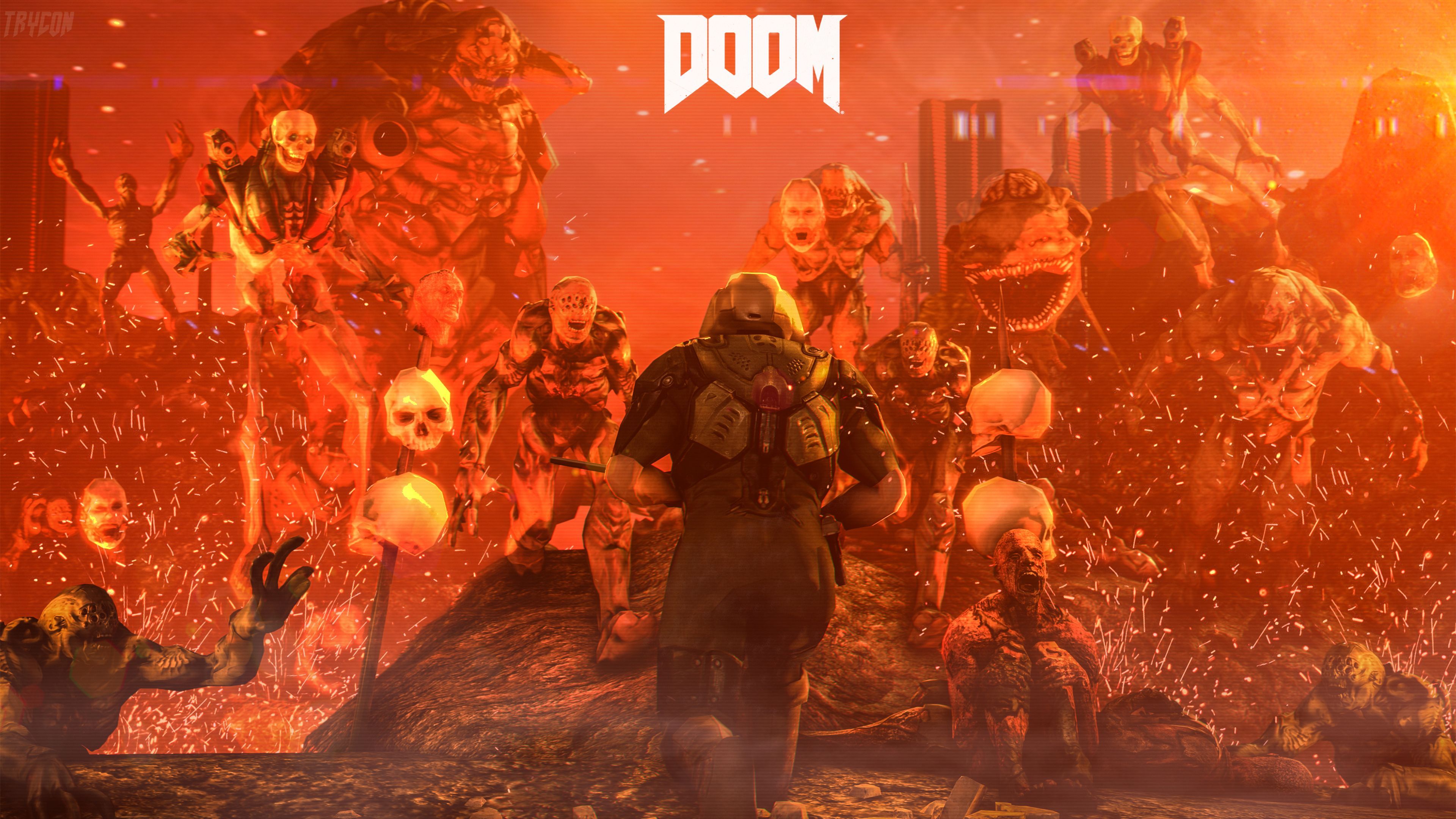 Doom 4 Digital Art 4k HD Wallpaper .com