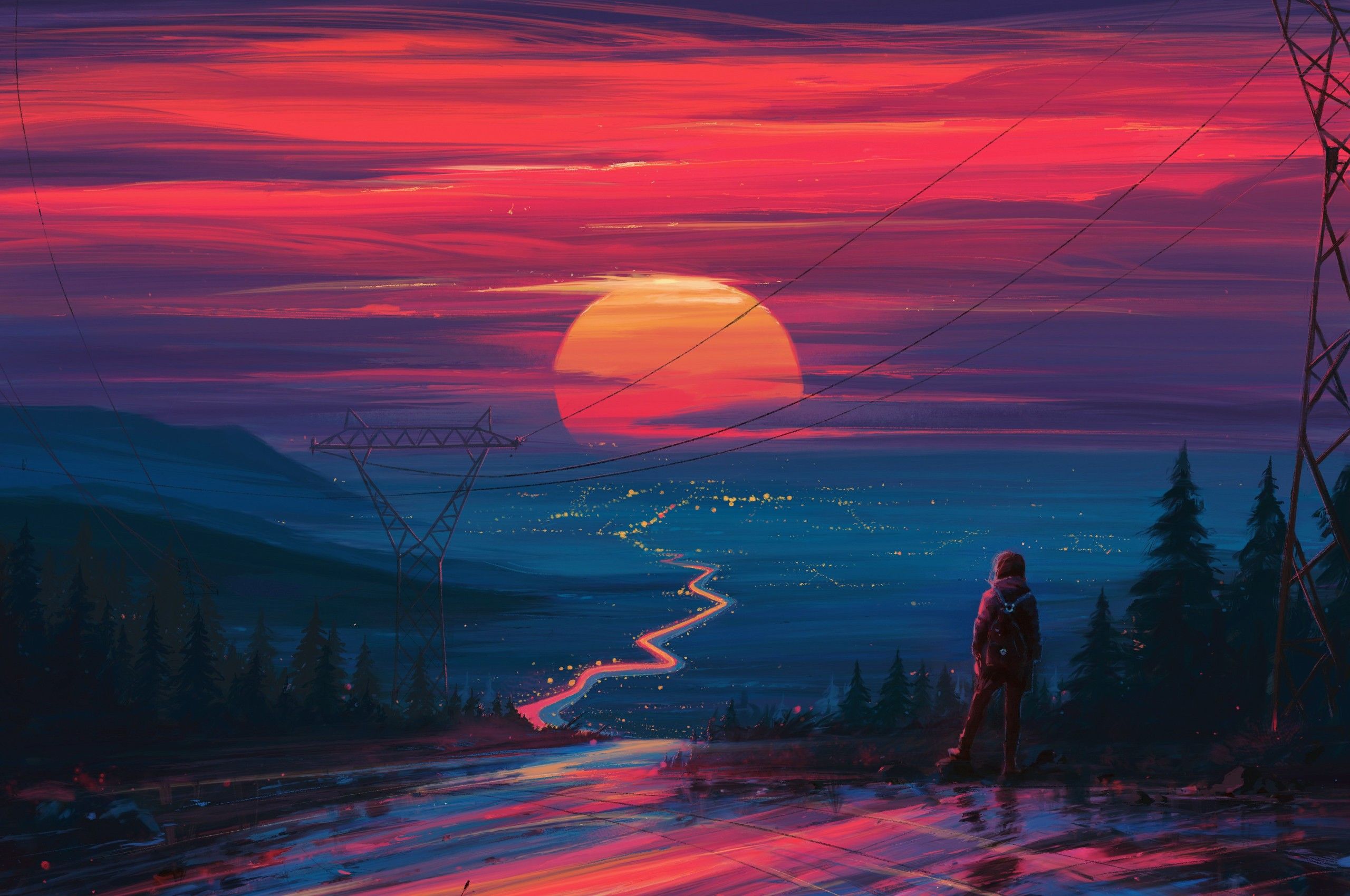 Way To Retro City 4k Chromebook Pixel HD 4k Wallpaper