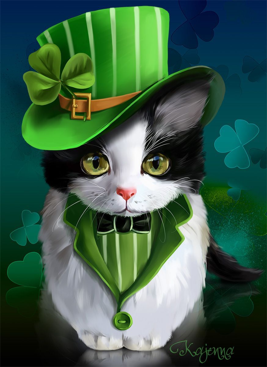 St. Patrick's Day Cats Wallpapers Wallpaper Cave