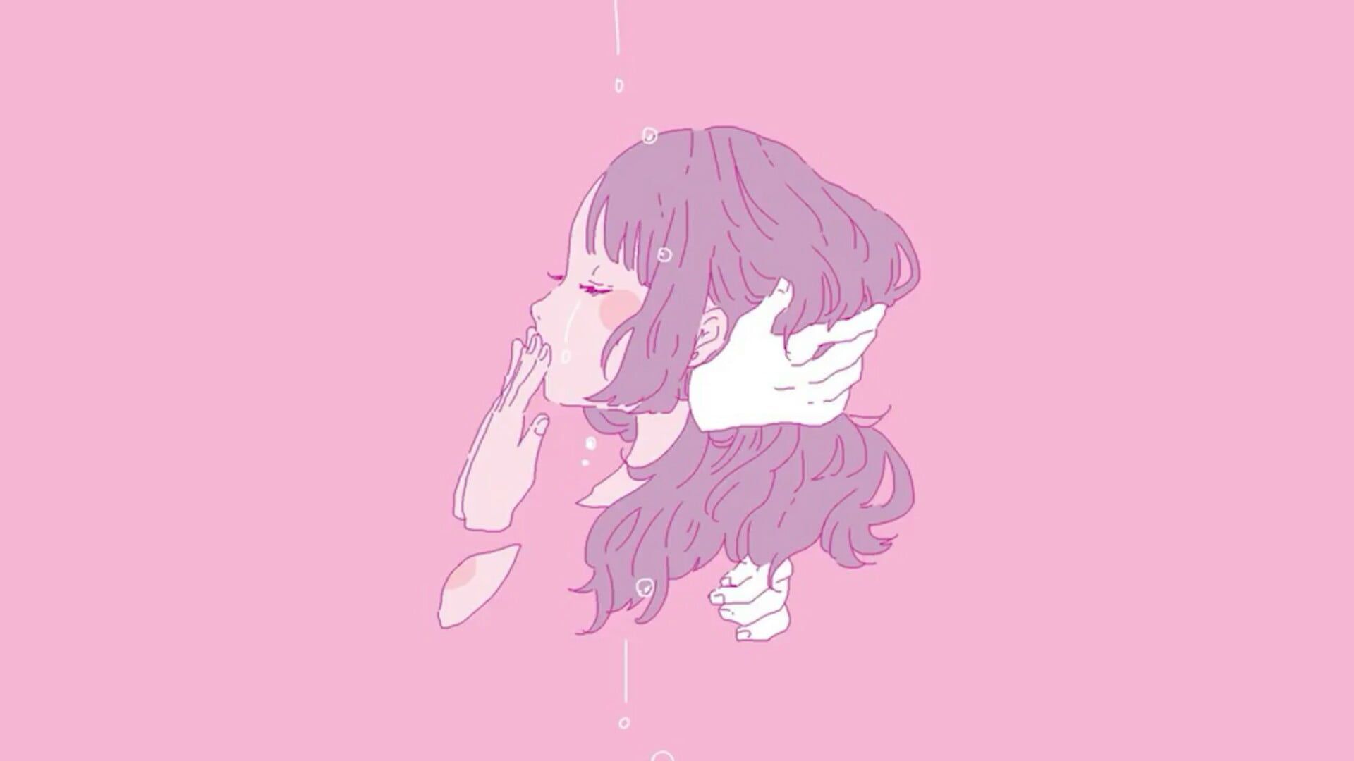 aesthetic anime art #pink #kawaii #kiss #love P #wallpaper #hdwallpaper #desktop. Aesthetic desktop wallpaper, Anime scenery wallpaper, Anime wallpaper