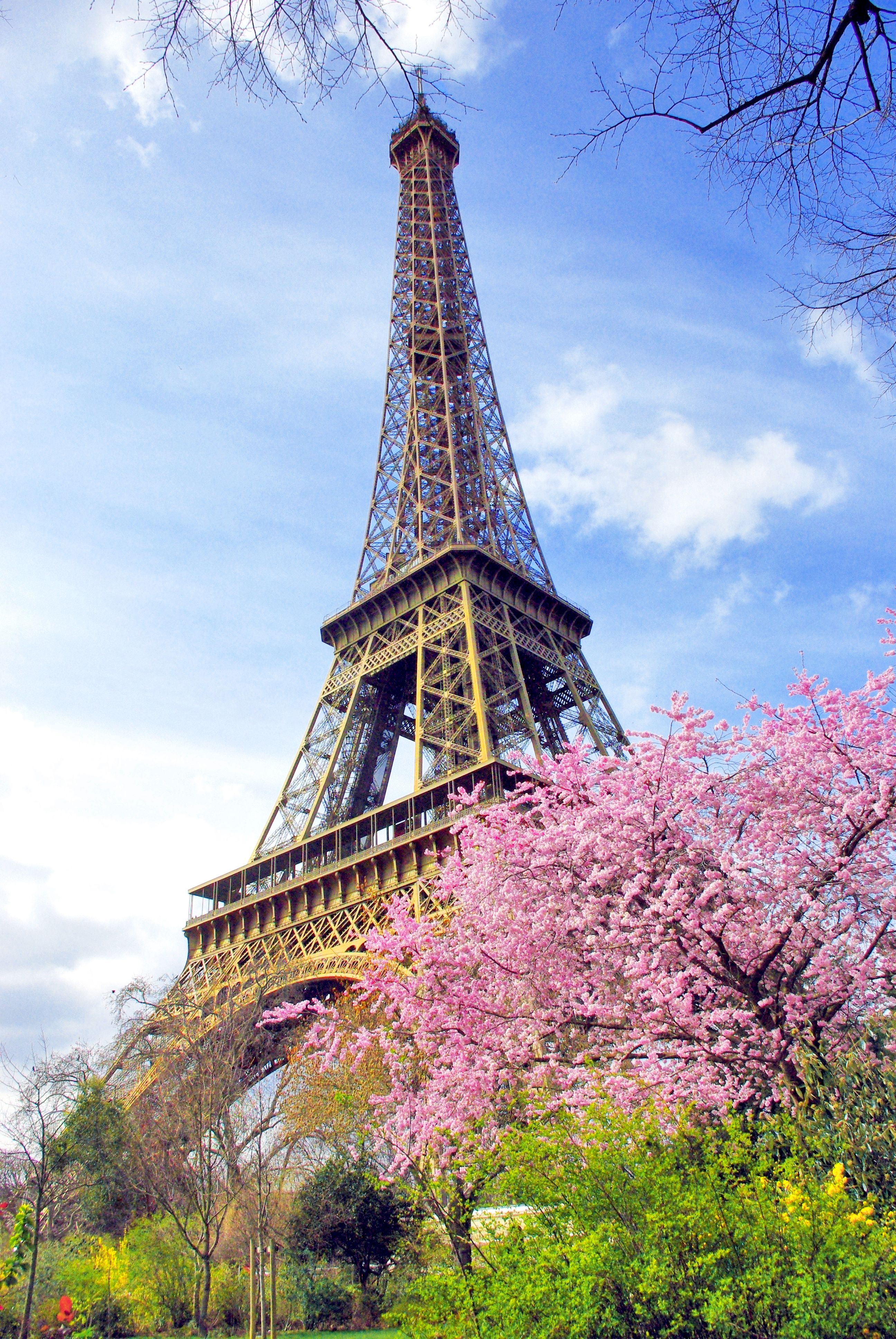 Paris in the Spring! By the Eiffel Tower. Get the New Online Discovery Course: The Secrets of the Eiffel Tower. Paris picture, Paris tour eiffel, Eiffel tower