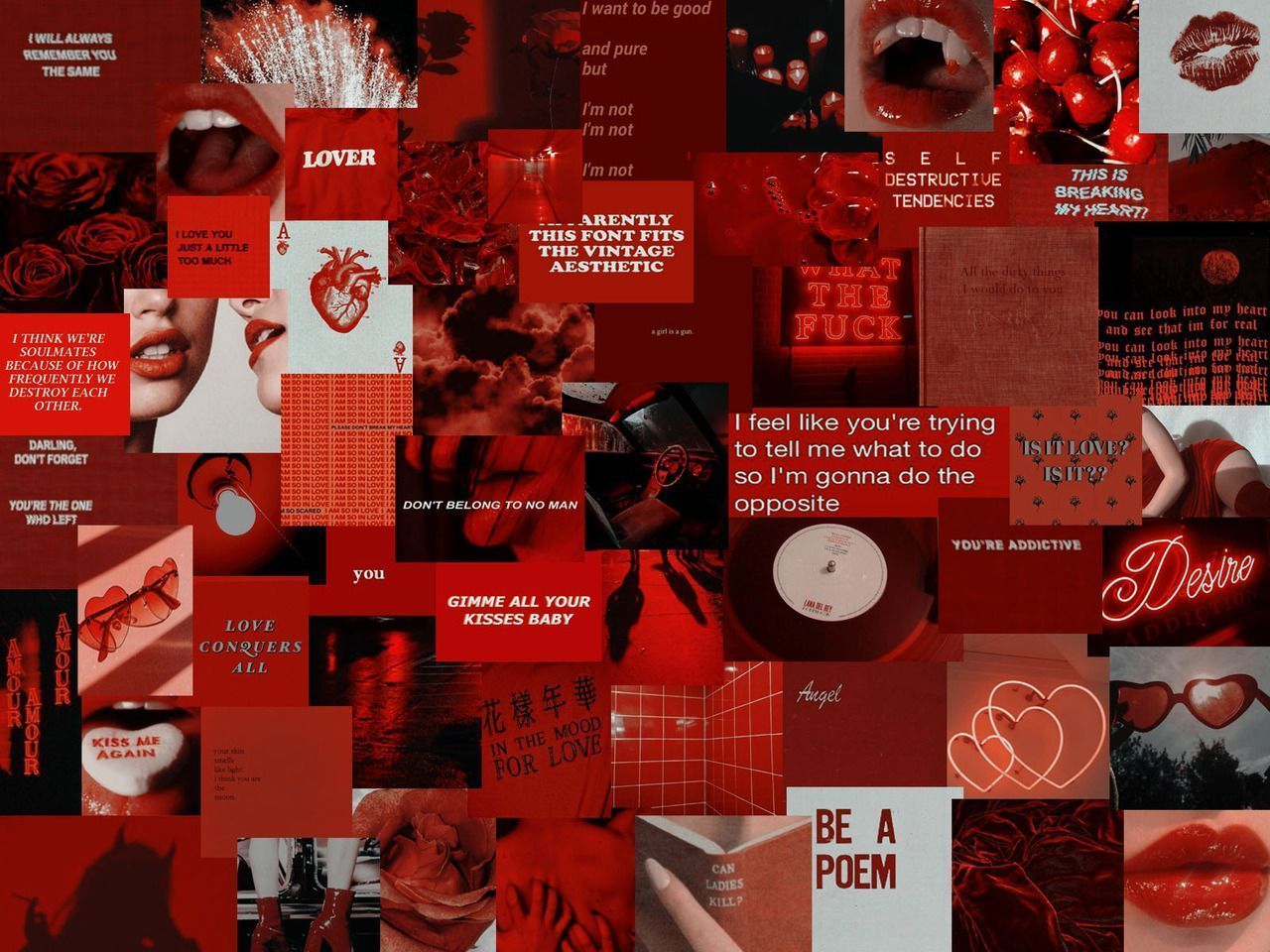 Red Background Tumblr Aesthetic