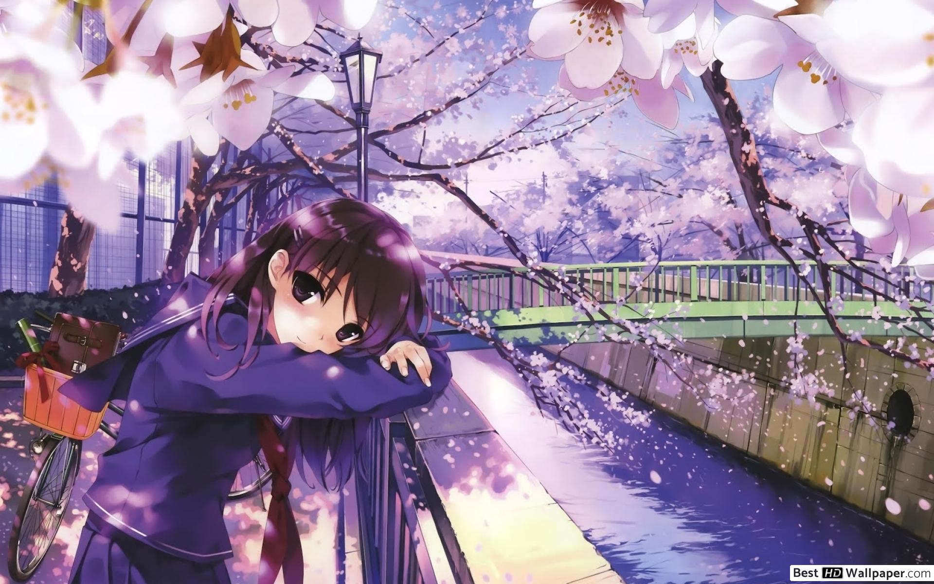 Anime Girl spring HD wallpaper download