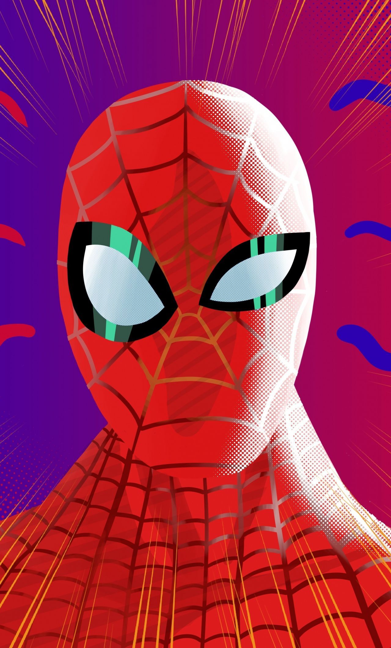 Spider Man, Spider Sense, Abstract, Art, 1280x2120 Wallpaper