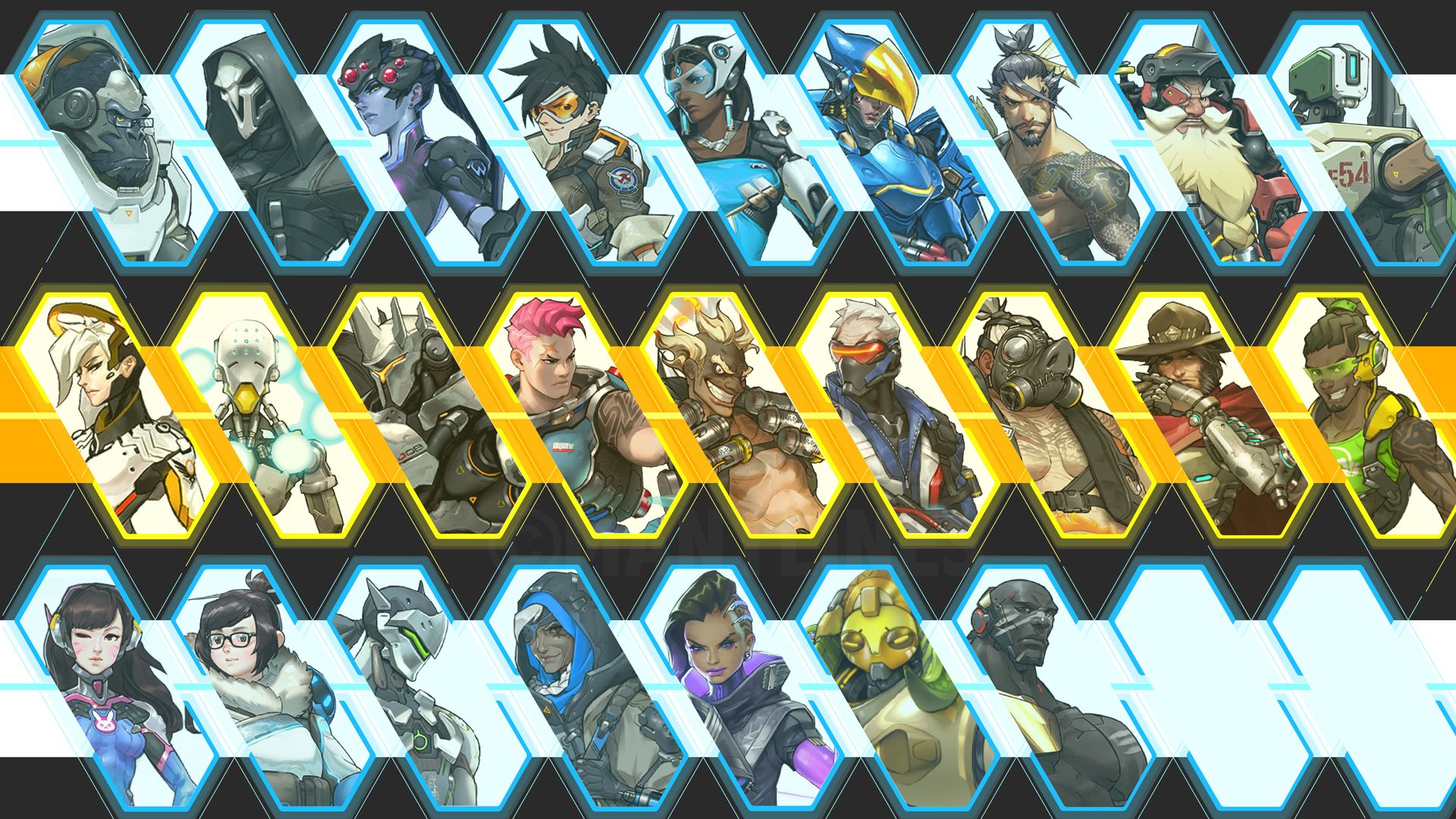 Heroes Of Overwatch Wallpaper With Doomfist