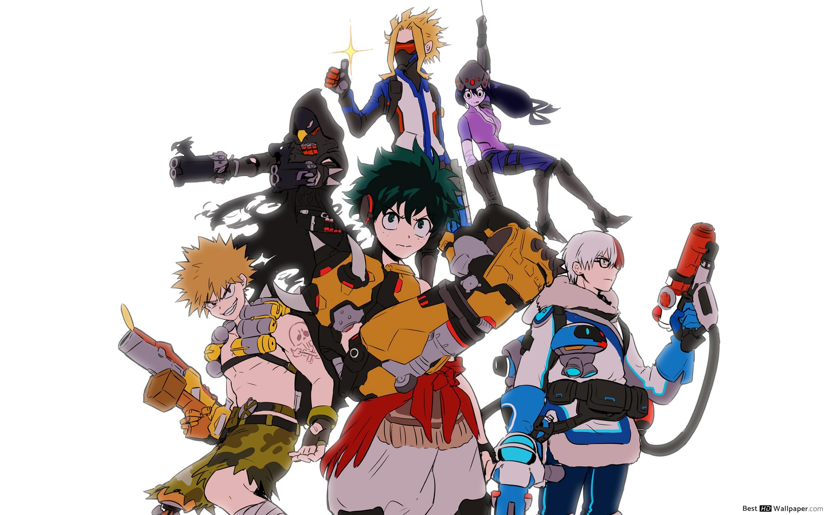 Crossover of My Hero Academia and Overwatch Characters HD